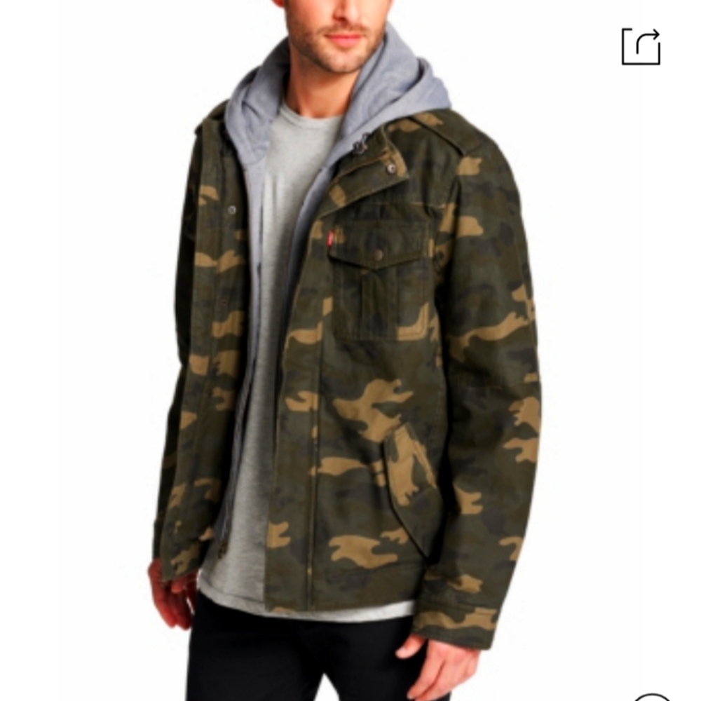 Levi's Camouflage sherpa lined jacket